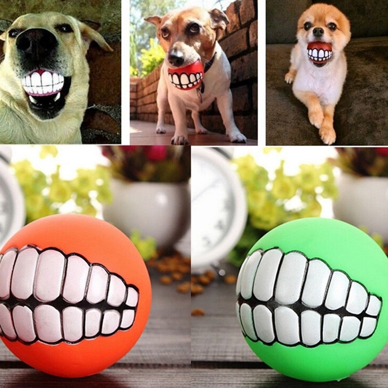 Pelota de silicona masticable para perros de razas grandes